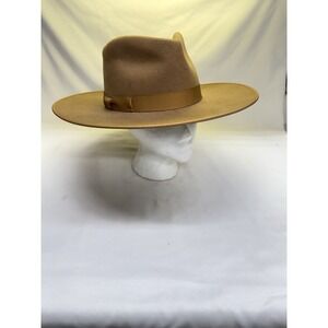 Lack Of Color Women's Tan Brown Australian Wool Fedora Rancher Hat 59 cm Large